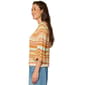 Womens Democracy 3/4 Scallop Bell Sleeve Stripe Sweater - image 3