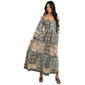 Juniors Angie Long Sleeve Gauze Patchwork Maxi Dress - image 1