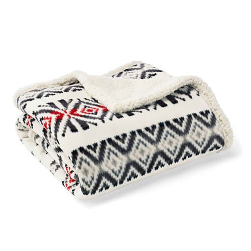 Eddie Bauer Mountain Village Sherpa Throw - image 