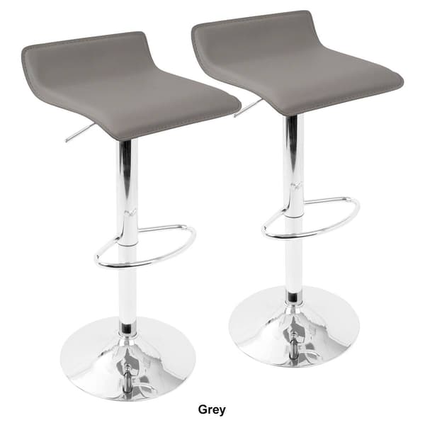 LumiSource Ale Contemporary Adjustable Bar Stools - Set of 2