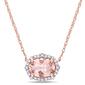 Gemstone Classics&#40;tm&#41; Rose Gold Diamond Vintage Necklace - image 1