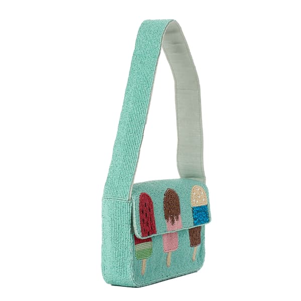 SOL and MER Beaded Ice Cream Pops Baguette Shoulder Bag