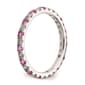 Pure Fire 14kt. White Gold Lab Created Pink Sapphire Band - image 4