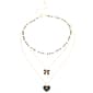 Ashley Gold-Tone & Black Layered Pendant Necklace - image 1
