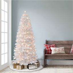 Puleo International 6ft. Pre-Lit Artificial Pine Christmas Tree