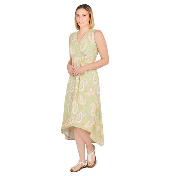 Petite Ruby Rd. Sleeveless Paisley High Low Hem Dress