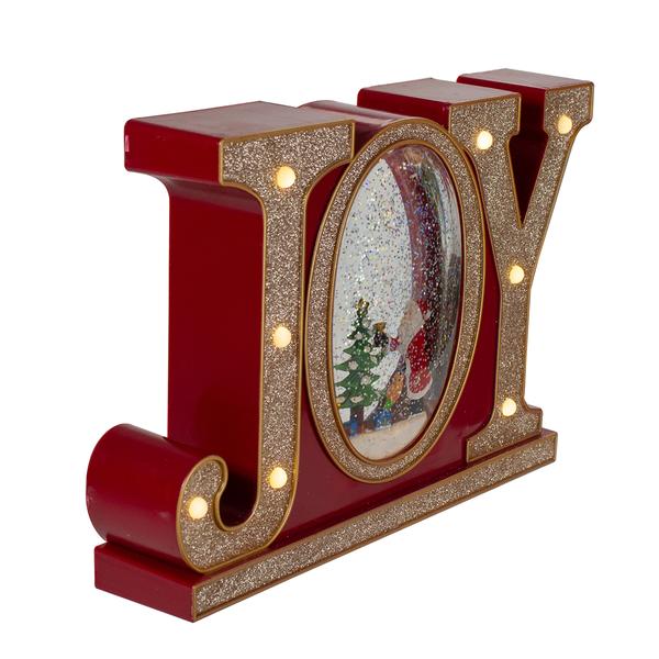 Northlight Seasonal LED Joy Christmas Glitter Snow Globe