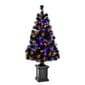 National Tree 4ft. Halloween Black Fiber Optic Entrance Tree - image 1