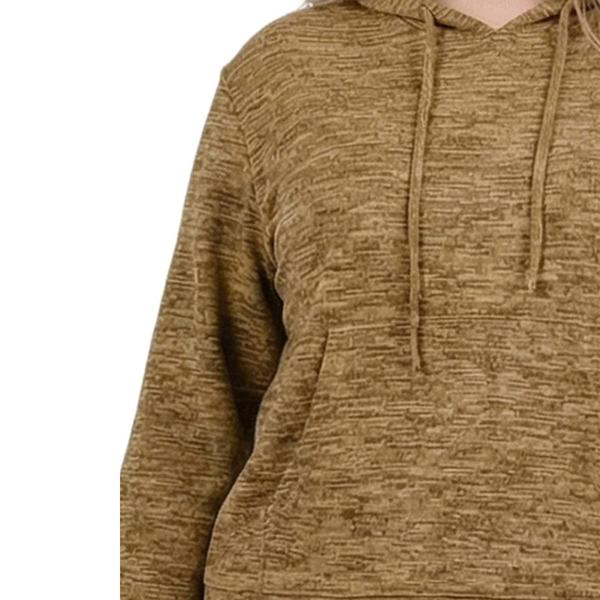 Plus Size NY Collection Long Sleeve Hooded Jogger Set