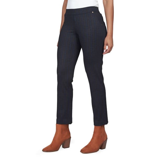 Womens Skye's The Limit Riding High Plaid Pull On Pants