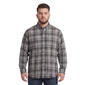 Mens Big & Tall Mountain Ridge Flannel Shirt-Charcoal/Grey/White - image 1