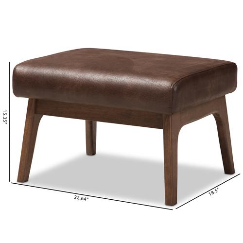 Baxton Studio Bianca Faux Leather Ottoman
