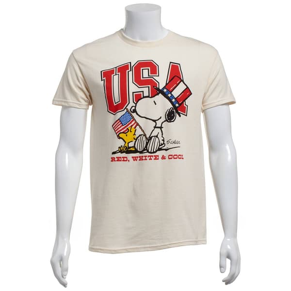 Young Mens Peanuts(tm) Snoopy USA Graphic Tee - image 