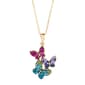 Multi Color Crystal Flying Butterflies Pendant - image 1