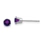 Gemstone Classics&#40;tm&#41; White Gold 4mm. Amethyst Stud Earrings - image 1