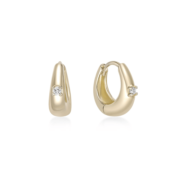 Brilliant Grown 18kt. Gold-Plated Lab-Grown Diamond Earrings