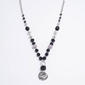 Ashley Cooper(tm) Rhodium-Tone Beaded Disc Pendant Long Necklace - image 1