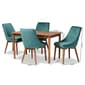 Baxton Studio Gilmore Modern/Contemporary Velvet 5pc. Dining Set - image 9