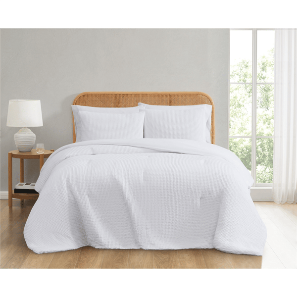 Truly Soft Textured Waffle 3pc. Comforter Set - image 