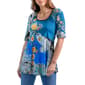 Womens 24/7 Comfort Apparel Paisley Elbow Sleeve Tunic Top - image 3