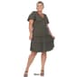 Plus Size White Mark Short Sleeve V-Neck Midi Dress - image 10
