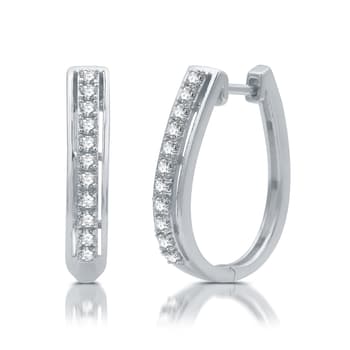 Diamond Classics™ 1/2ctw. Diamond Sterling Silver Hoop Earrings - Boscov's