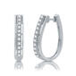 Diamond Classics&#8482; 1/2ctw. Diamond Sterling Silver Hoop Earrings - image 2