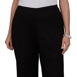 Plus Size Emaline Country Code Plaid Kick Flare Pull On Pants