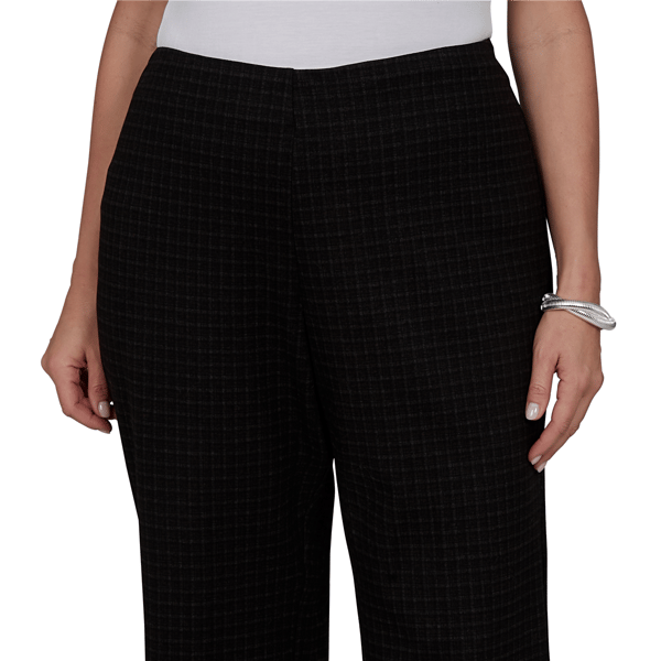 Plus Size Emaline Country Code Plaid Kick Flare Pull On Pants