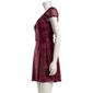 Juniors 7th & Hudson Mesh Cap Sleeve Sweetheart Skater Dress- Red - image 4