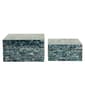 9th & Pike&#174; Blue Shell Mosaic Wood Storage Boxes - Set of 2 - image 4