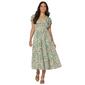 Petite Democracy Double Flutter Sleeve Fit & Flare V-Neck Dress - image 2