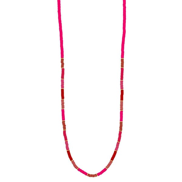 Ashley Cooper(tm) Multi Pink Color Block Long Necklace - image 