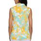 Womens Rafaella&#174; Sleeveless Floral Ribbed Polo - image 3