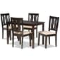 Baxton Studio Fenton Sand/Dark Brown 5pc. Dining Set - image 1