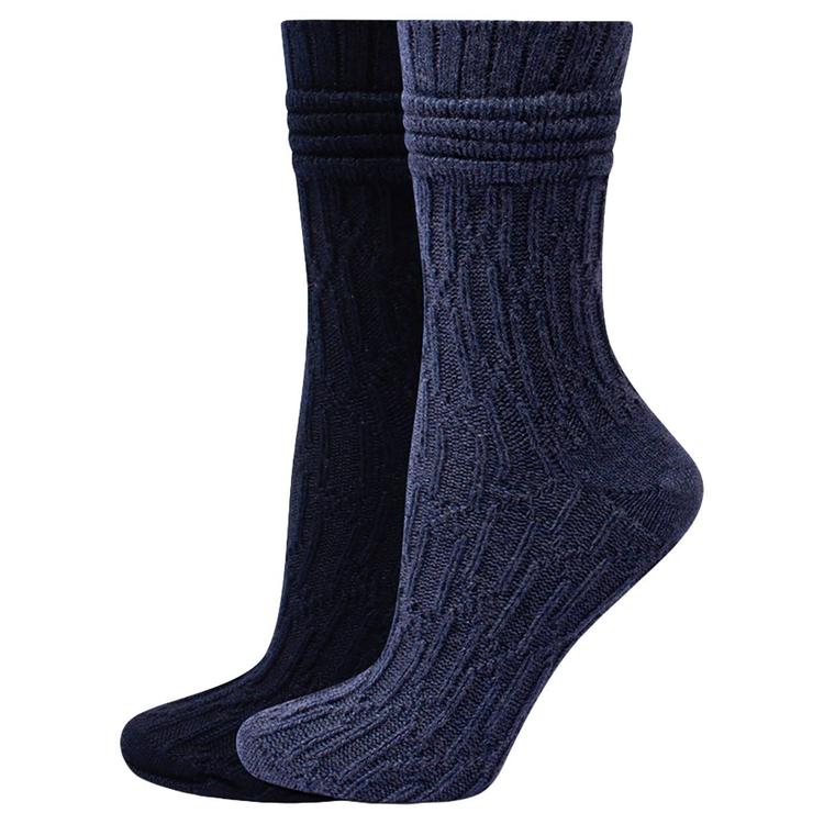 Womens HUE® 2pk. Bubble Cable Boot Socks