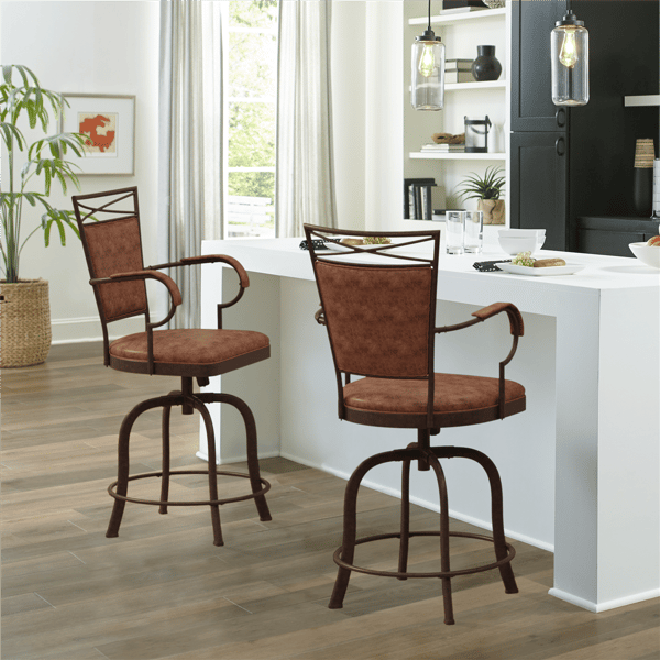 HH2 Home Bridgetown Tilt Base Metal Counter Height Swivel Stool