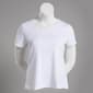 Juniors Plus Feathers Tonal Rhinestone Top - White - image 1