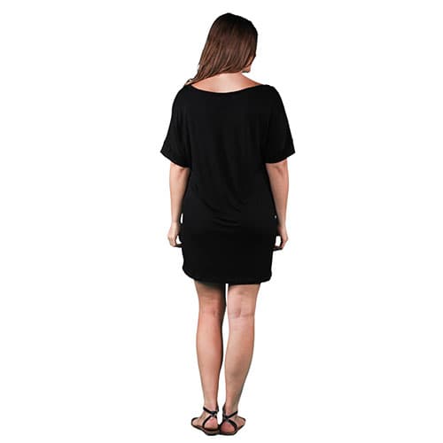 Plus Size 24/7 Comfort Apparel Short Sleeve Shift Dress