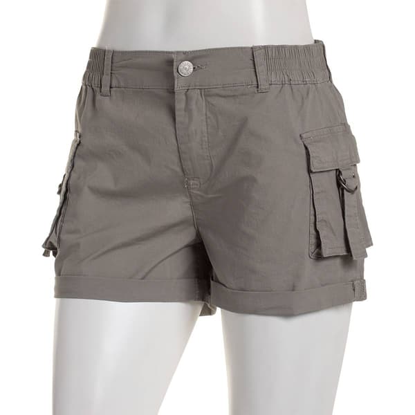 Juniors Celebrity Pink Mid Rise Cargo Shorts - image 