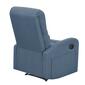 New Ridge Home Goods Charlotte Manual Upholstered Recliner - Blue - image 4