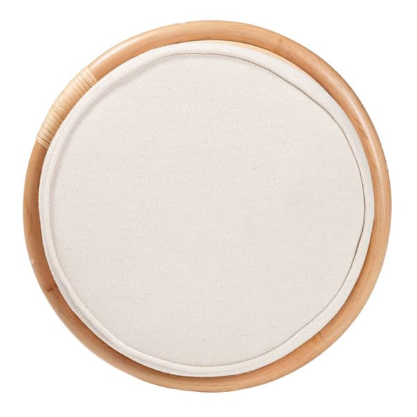 bali & pari Junius Bohemian Natural Rattan Ottoman Footstool