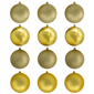 Northlight 12ct Gold Shatterproof 4-Finish Christmas Ornaments - image 2