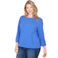 Plus Size Ruby Rd. Must Haves I Abstract Pucker Texture Blouse - image 3