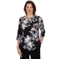 Womens Alfred Dunner Classics 3/4 Sleeve Floral Blouse - image 1