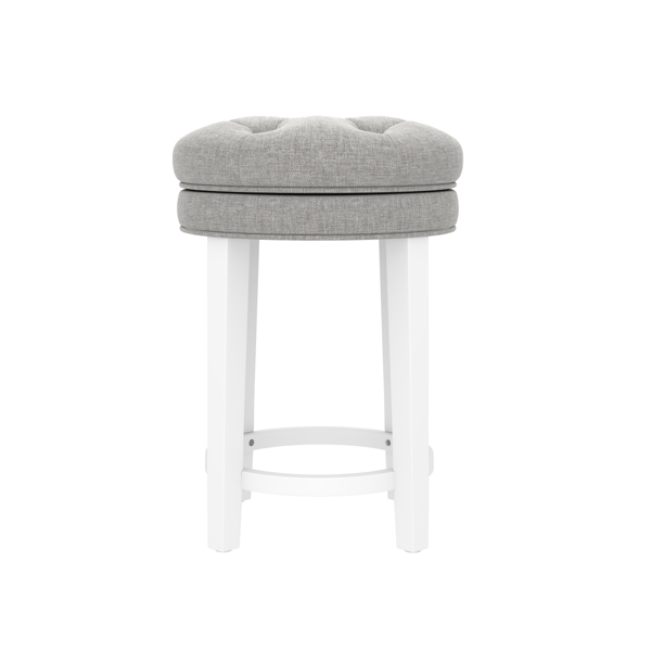 HH2 Home Krauss Grey Backless Swivel Counter Height Stool