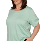 Plus Size Emaline Verde Grove II Short Ruch Sleeve Blouse - image 4