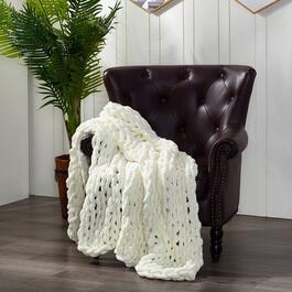 Donna Sharp Solid Chenille Knitted Throw Blanket
