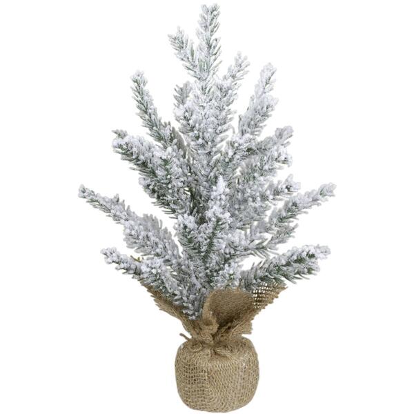 Northlight Seasonal 12in. Flocked Mini Pine Christmas Tree - image 