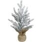 Northlight Seasonal 12in. Flocked Mini Pine Christmas Tree - image 1